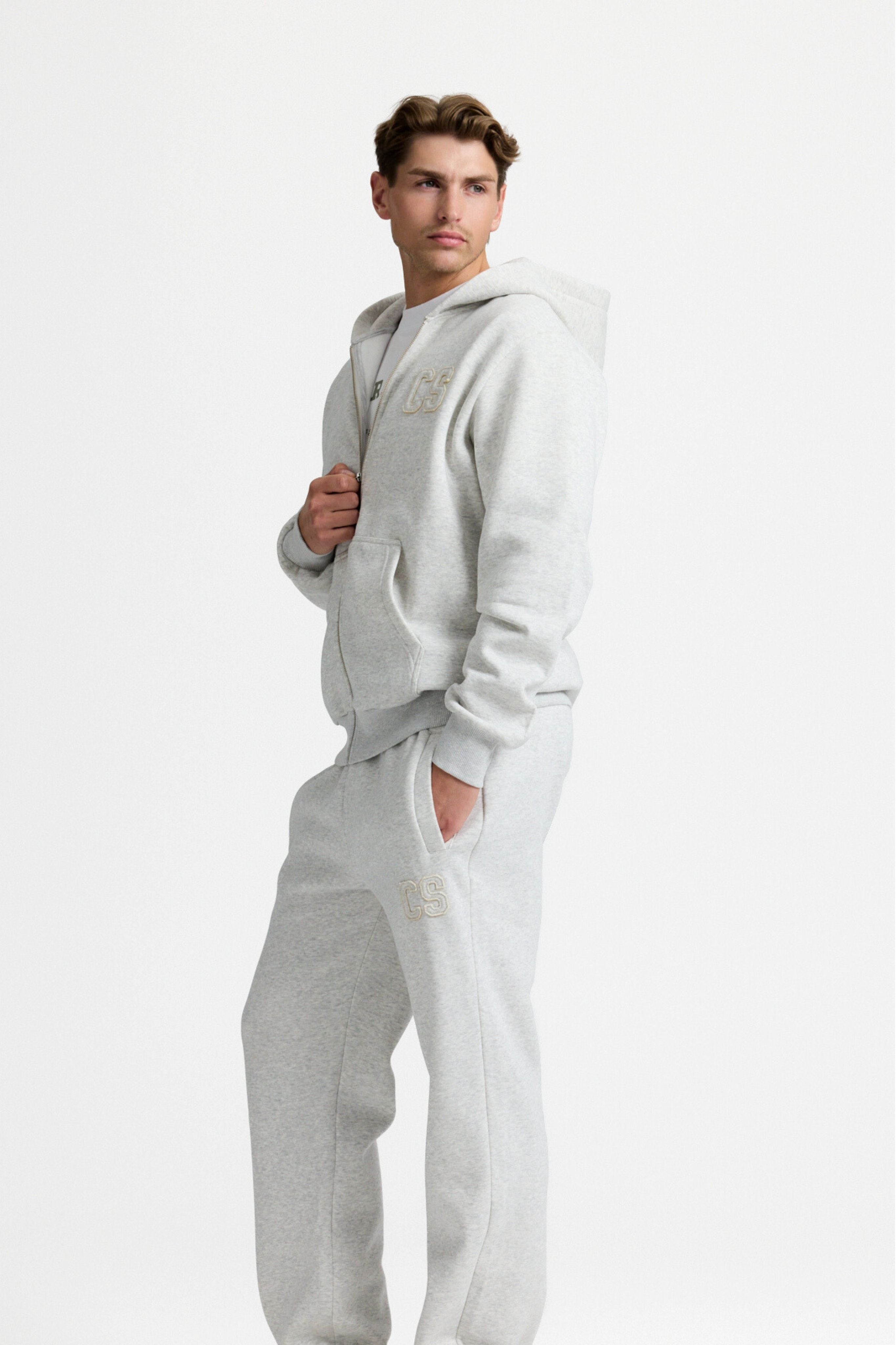 M. CS Zip Hoodie - Grey melange